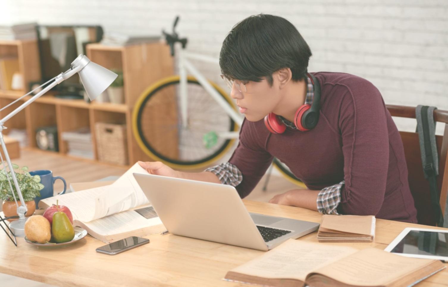 Students working on design projects in collaborative learning environment